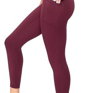 Yogalicious Lux Purple Leggings Capri Style Leggings Workout Jogging Pant Yoga